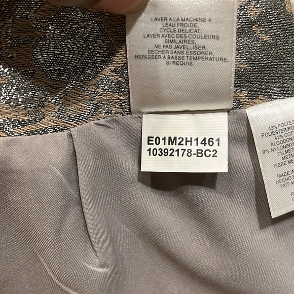 JONES NEW YORK COLLECTION•SIZE 10•GOLD & SILVER•MINI SKIRT - Picture 6 of 6